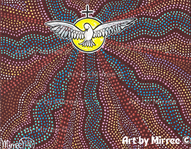 Holy Spirit Contemporary Aboriginal Art Original Painting by Mirree